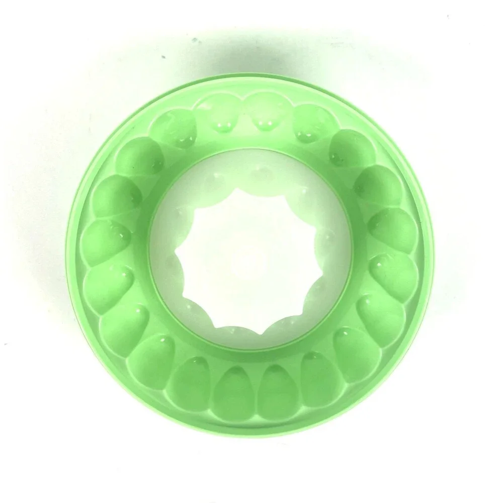 VTG Tupperware Jello Mold 3-piece Mint Green white 9in diameter MCM 1970s Retro